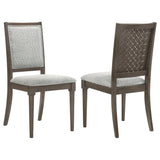 Onslow Upholstered Dining Side Chair Dark Brown Set of 2