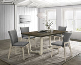 Biloxi 5-Piece 71-Inch Rectangular Dining Set in Greyish Brown