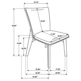 Biloxi 5-Piece 71-Inch Rectangular Dining Set in Greyish Brown