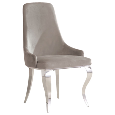 Antoine Grey Velvet Upholstered Dining Chair Set of 2