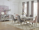 Antoine Grey Velvet Upholstered Dining Chair Set of 2
