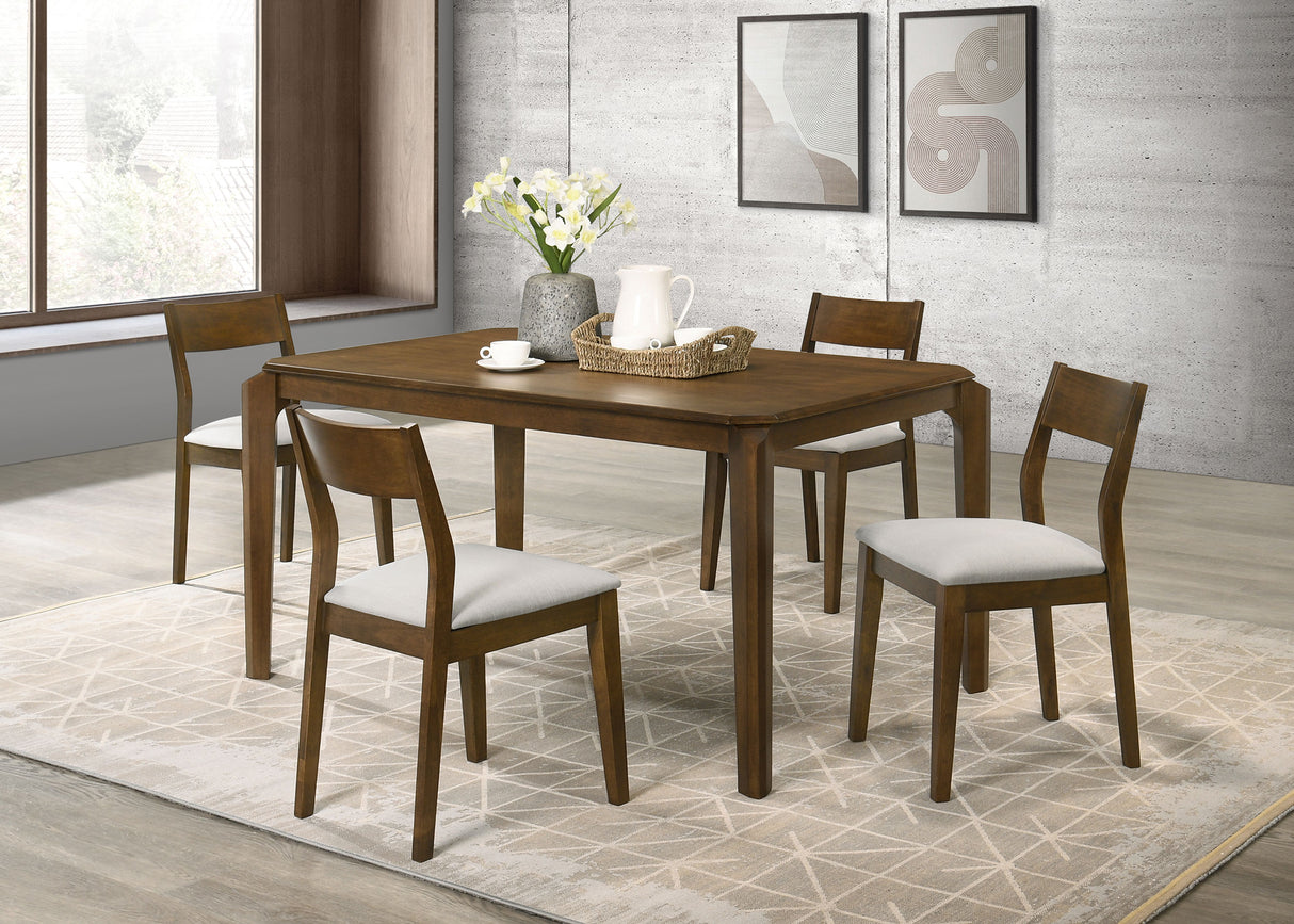 Almonte 5-Piece 59-inch Rectangular Dining Set Dark Brown