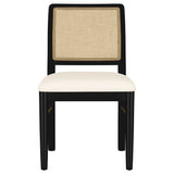 Arini 5-Piece Round Dining Table Set Sand Wash and Black