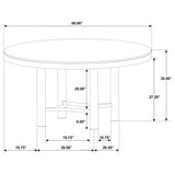 Arini 5-Piece Round Dining Set - Sand Wash