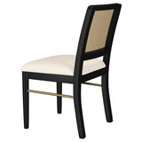 Arini 7-Piece Round Dining Table Set Sand Wash and Black