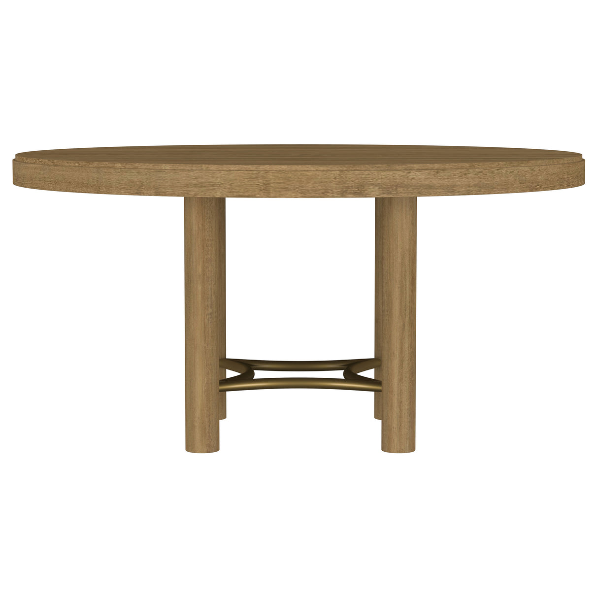 Arini 60-Inch Round Wood Dining Table, Sand Wash