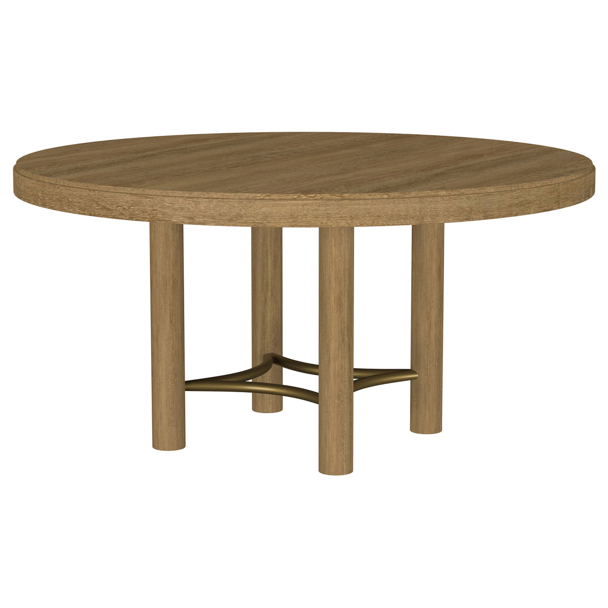 Arini 60-Inch Round Wood Dining Table, Sand Wash