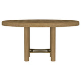 Arini 60-Inch Round Wood Dining Table, Sand Wash