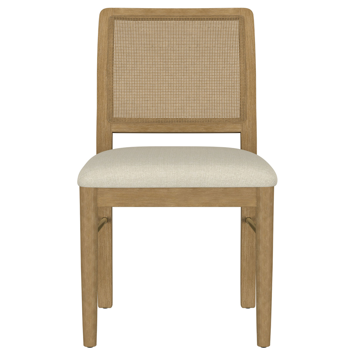 Arini Rattan Cane Dining Side Chair, Cream - Set of 2