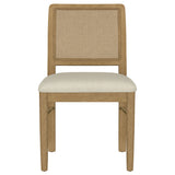 Arini Rattan Cane Dining Side Chair, Cream - Set of 2