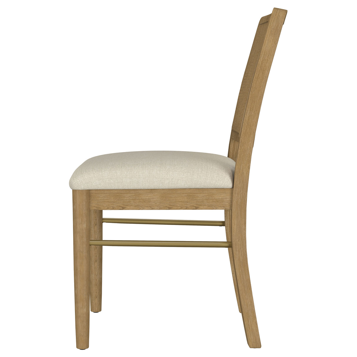 Arini Rattan Cane Dining Side Chair, Cream - Set of 2