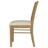 Arini Rattan Cane Dining Side Chair, Cream - Set of 2