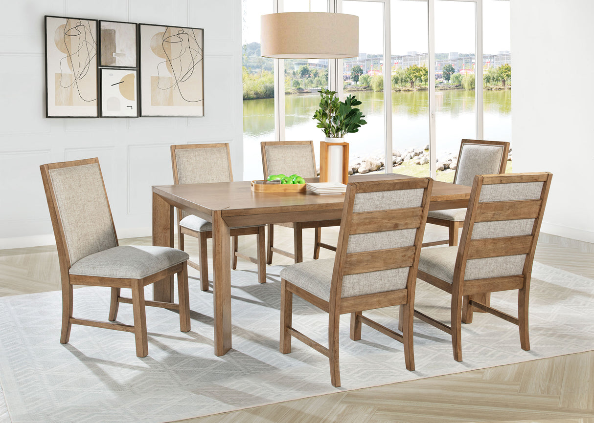 Bruner 72-Inch Rectangular Wood Dining Table - Natural Brown