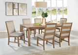 Bruner 72-Inch Rectangular Wood Dining Table - Natural Brown
