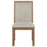 Bruner Upholstered Side Chair Natural Brown (Set of 2)