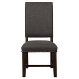 Twain Upholstered Dining Side Chair Warm Grey (Set of 2)