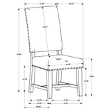 Twain Upholstered Dining Side Chair Warm Grey (Set of 2)