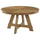 Danvers 5-Piece Dining Table Set, Brown Oak and Latte