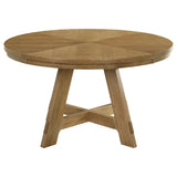 Danvers 5-Piece Dining Table Set, Brown Oak and Latte