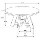 Danvers 5-Piece Dining Table Set, Brown Oak and Latte
