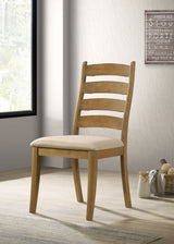 Danvers Wood Dining Side Chair Brown Oak, Set of 2