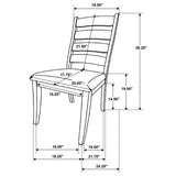 Danvers Wood Dining Side Chair Brown Oak, Set of 2