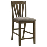 Canfield 5-Piece Counter Height Dining Set in Brown