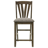 Canfield 5-Piece Counter Height Dining Set in Brown