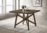 Canfield 47-Inch Square Counter Height Dining Table Brown