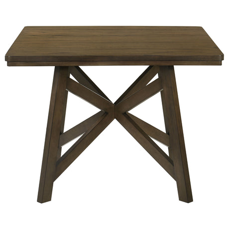 Canfield 47-Inch Square Counter Height Dining Table Brown