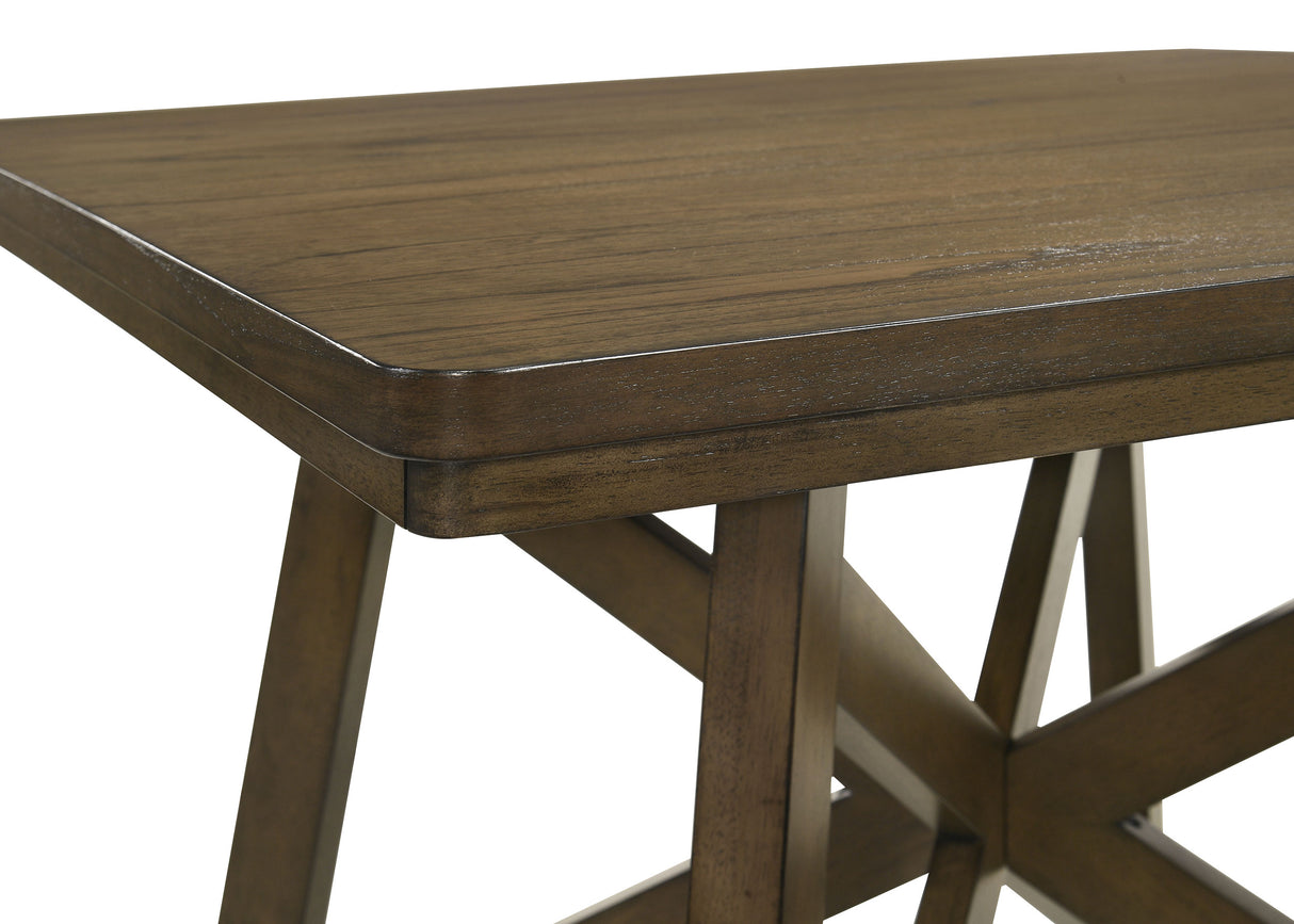 Canfield 47-Inch Square Counter Height Dining Table Brown