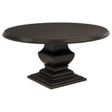Twyla 5-Piece Round Wood Dining Set, Dark Cocoa