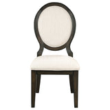Twyla 5-Piece Round Wood Dining Set, Dark Cocoa
