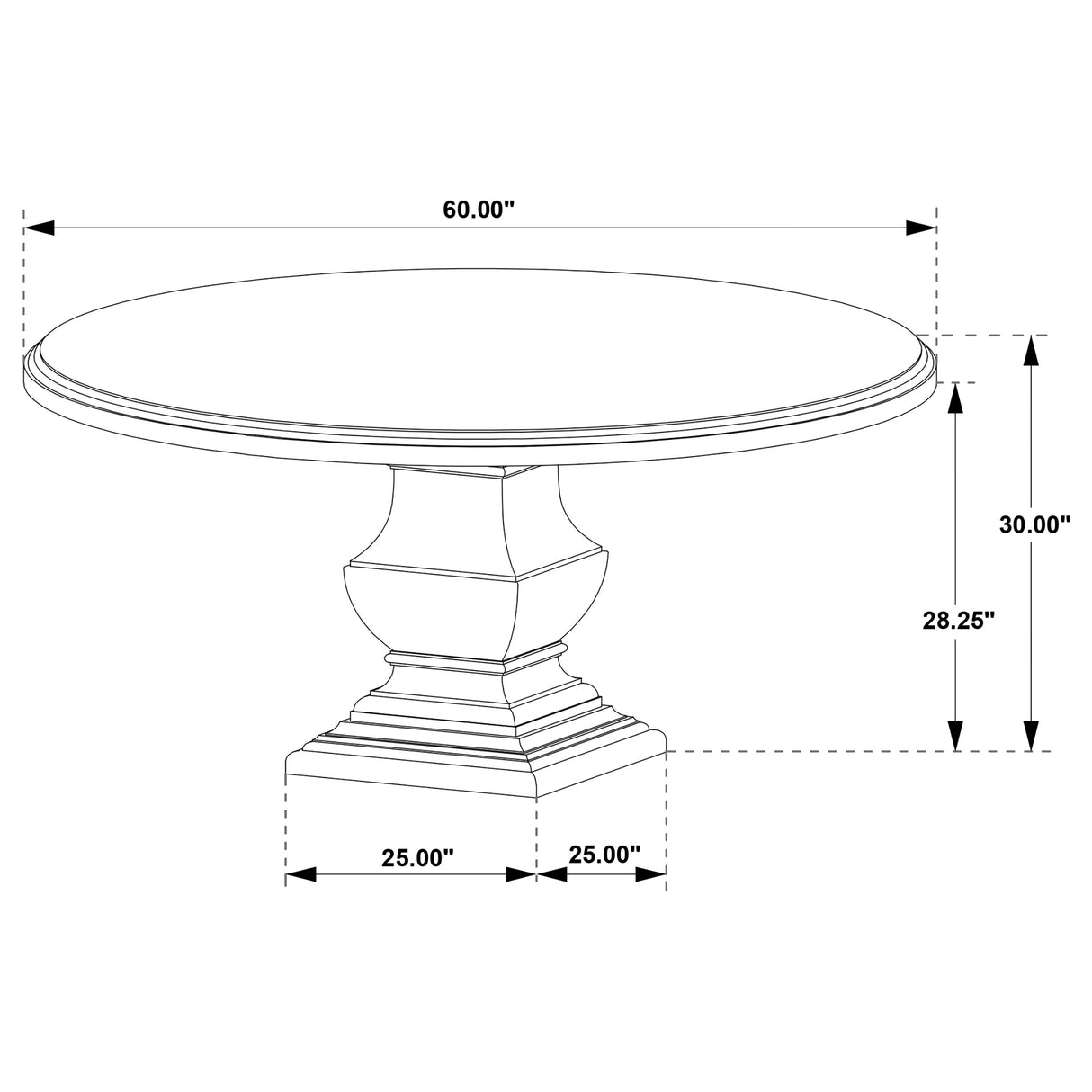Twyla 5-Piece Round Wood Dining Set, Dark Cocoa
