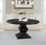 Twyla 60-Inch Round Dark Cocoa Wood Dining Table