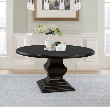 Twyla 60-Inch Round Dark Cocoa Wood Dining Table