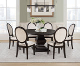 Twyla 60-Inch Round Dark Cocoa Wood Dining Table