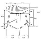 Bayu Leather Counter Stool in Antique Camel (Set of 2)