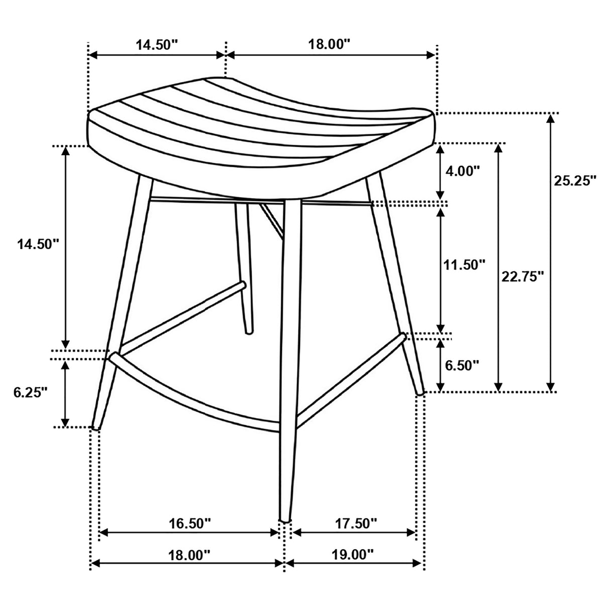Bayu Leather Upholstered Counter Stool Espresso, Set of 2