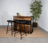 Bayu Leather Upholstered Bar Stool, Antique Espresso (Set of 2)