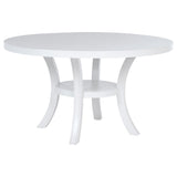 Judd 5-Piece 54-Inch Round Dining Table Set Pearl White