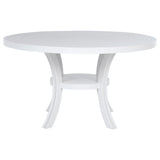 Judd 5-Piece 54-Inch Round Dining Table Set Pearl White
