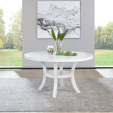 Judd 54-Inch Round Dining Table, Pearl White