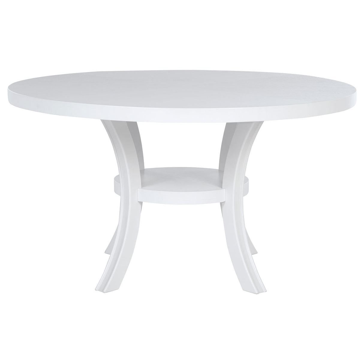 Judd 54-Inch Round Dining Table, Pearl White