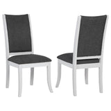 Judd Upholstered Dining Side Chair Pearl White Set of 2