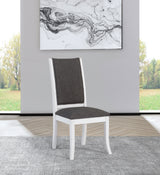 Judd Upholstered Dining Side Chair Pearl White Set of 2