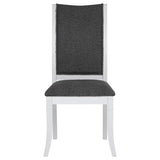 Judd Upholstered Dining Side Chair Pearl White Set of 2