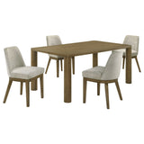Castlewood 5-Piece 71-Inch Dining Set in Brown Oak