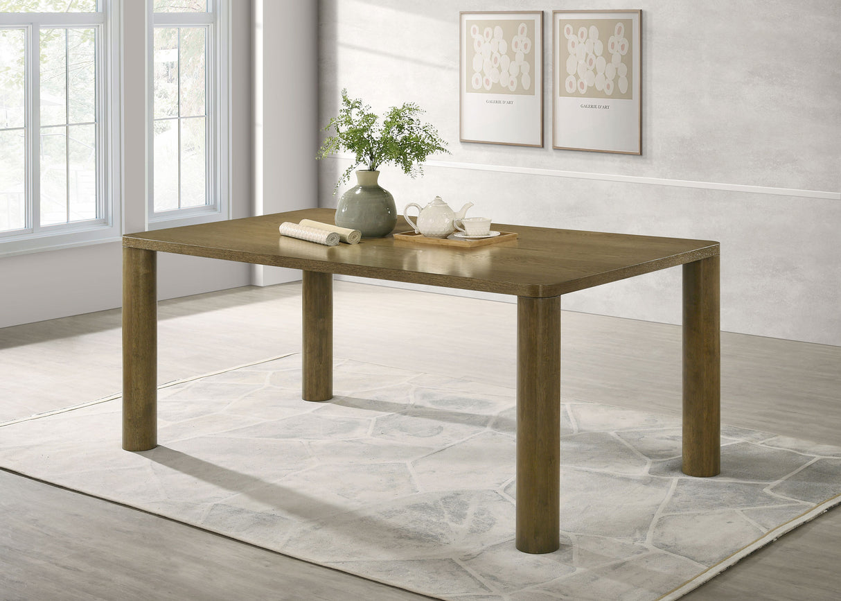 Castlewood 71-Inch Rectangular Dining Table in Brown Oak