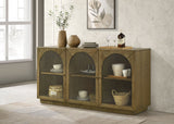 Castlewood 71-Inch Dining Sideboard Buffet in Brown Oak
